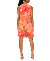 Msk Women's Printed Jersey Sleeveless Swing Dress