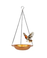 Copper Bird Bath for Outdoors - Hanging Bird Bath for Outside - 12" Diameter