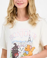 Love Tribe Juniors' Bonjour Graphic-Print T-Shirt