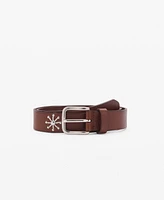Mango Women's Embroidered Details Leather Belt