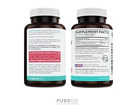 Pure Co Cranberry Concentrate Capsules, Urinary Tract Support and Kidney Cleanse, 60ct