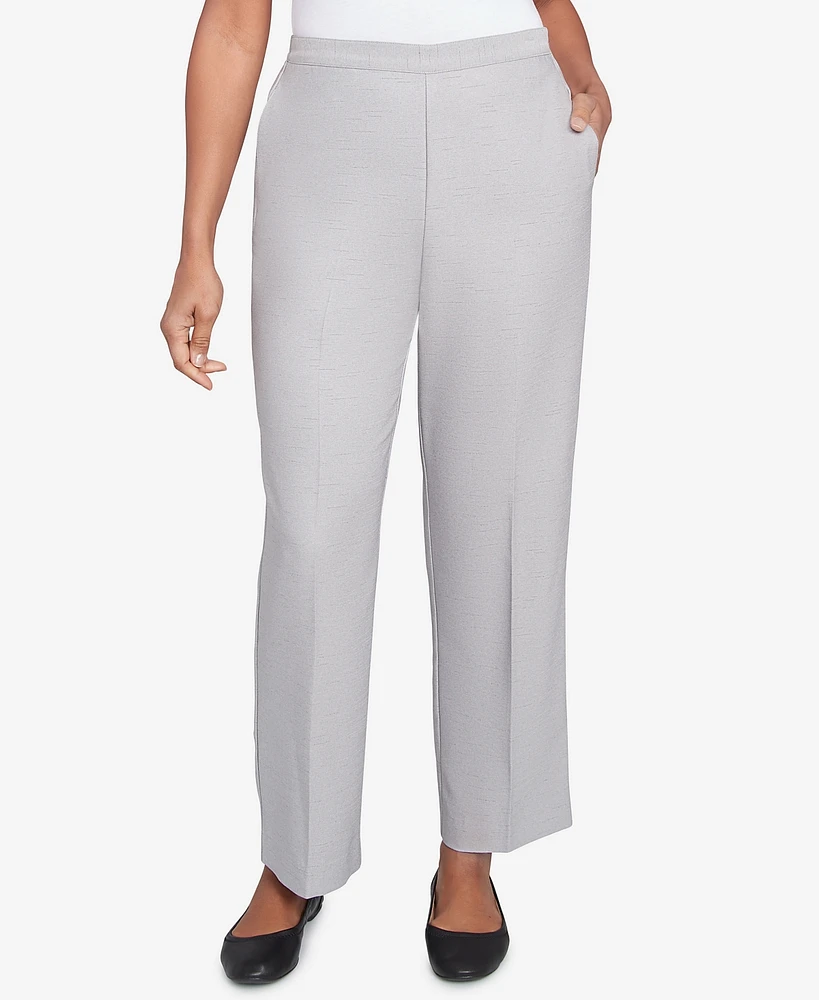Alfred Dunner Women's Estate of Mind Pull-On Medium Length Pants