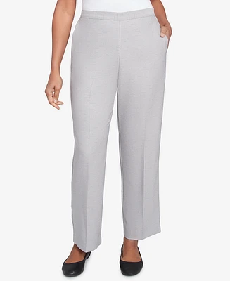 Alfred Dunner Women's Estate of Mind Pull-On Medium Length Pants
