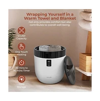 SereneLife Bucket Towel Warmer, 12L, Adjustable Timer, Auto Shut-Off, Black
