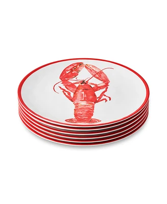 Certified International Beach House Lobster Melamine 6-Pc. Dinner Plates, Service For 6