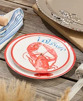 Certified International Beach House Lobster Melamine 6-Pc. Salad Plates, Service For 6
