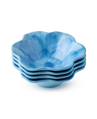 Certified International Wildflower 3-d Floral All-Purpose Bowls, Set of 4