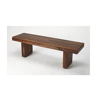 Modern Chunky Solid Wood Bench – Stylish Seating for Living Room & Entryway
