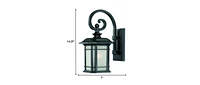Frosted Linen Glass Lantern Wall Light for Entryway Hallway or Patio