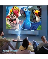 Elephas Projector 4K 1080P Support, Mini Projector Smart for Movie Projection Compatible with Phone- White