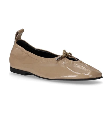Rosalind Onix Beige Leather Ballet Flats