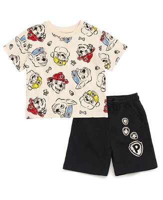 Paw Patrol Toddler Boys T-Shirt and French Terry Shorts Outfit Set