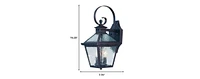 Hammered Glass Wall Light Fixture for Bathroom and Hallway Lighting