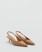 Mango Women's Stud Detail Kitten-Heel Shoes