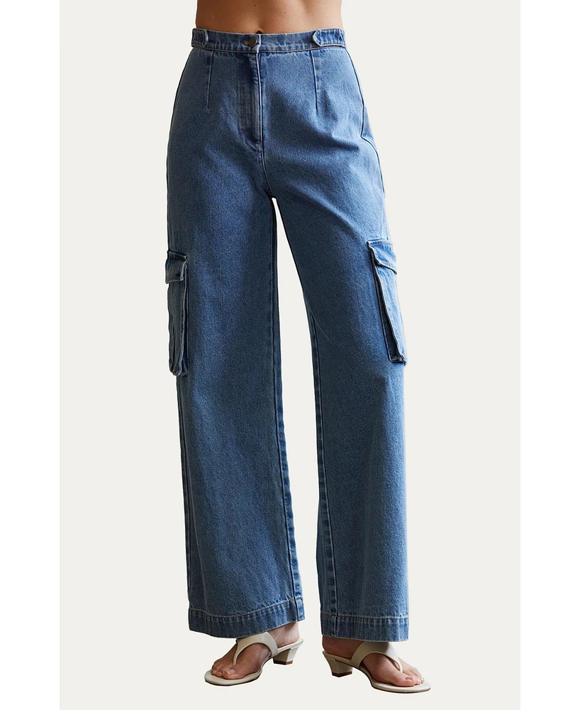 Crescent Women's Mallory Denim Cargo Pants
