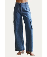 Crescent Women's Mallory Denim Cargo Pants