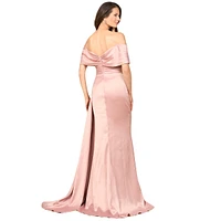 Lara Women's Off Shoulder Satin Dress