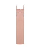 Quiz Women's Scuba Crepe Maxi Dress with 3D Applique Detail