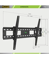 ProMounts Tilting Tv Wall Mount For 50" to 92" TVs Holds Up to 165lbs