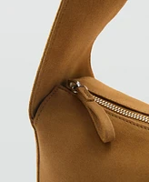 Mango Women's Suede Shopper Bag