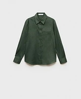 Mango Women's Pocket Linen Shirt
