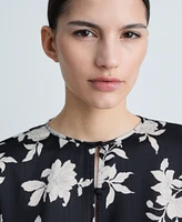 Mango Women's Floral Print Blouse Top