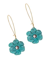 Robert Lee Morris Soho Faux Stone Patina Flora Dangle Earrings
