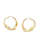Robert Lee Morris Soho Sculpted Large Hoop Earrings