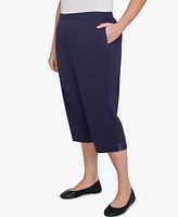 Alfred Dunner Plus Land of The Free Star-Studded Capri Pants