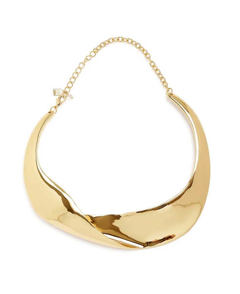 Robert Lee Morris Soho Gold Sculpted Statement Collar Necklace
