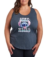 Hybrid Apparel Plus Lilo Stitch Stay Weird Graphic Tank Top