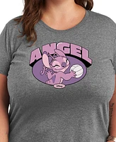 Hybrid Apparel Plus Lilo Stitch Angel Volleyball Graphic T-Shirt