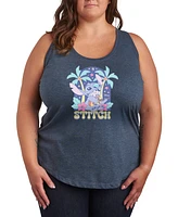 Hybrid Apparel Plus Lilo Stitch Ukuleles Graphic Tank Top