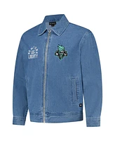 The Wild Collective Men's and Women's Blue New York Liberty Denim Full-Zip Jacket