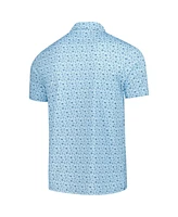 Barstool Golf Men's Light Blue The Players Florida Printed Polo Shirt