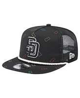 New Era Men's Black San Diego Padres Gummy Golfer Trucker Adjustable Hat