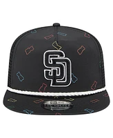 New Era Men's Black San Diego Padres Gummy Golfer Trucker Adjustable Hat