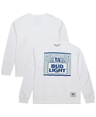 Mitchell & Ness Men's Light White New York Giants The Crest Pullover Sweatshirt