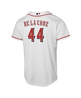 Nike Big Boys and Girls Elly De La Cruz White Cincinnati Reds Home Replica Player Jersey