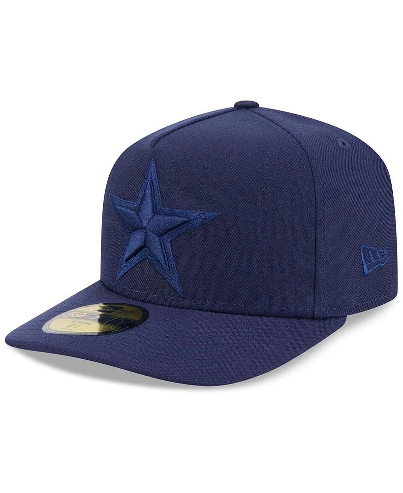 New Era Men's Navy Dallas Cowboys Color Pack A-Frame 59FIFTY Fitted Hat