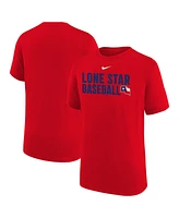 Nike Big Boys and Girls Red Texas Rangers Local Legend T-Shirt
