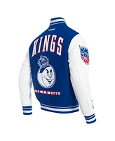 Pro Standard Men's Blue Sacramento Kings 2024/25 City Edition Wool Varsity Full-Zip Jacket