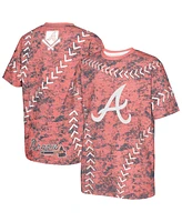 Outerstuff Big Boys and Girls Red Atlanta Braves Slide Score Bold T-Shirt