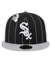 New Era Men's Black Chicago White Sox Pinstripe 59FIFTY Fitted Hat