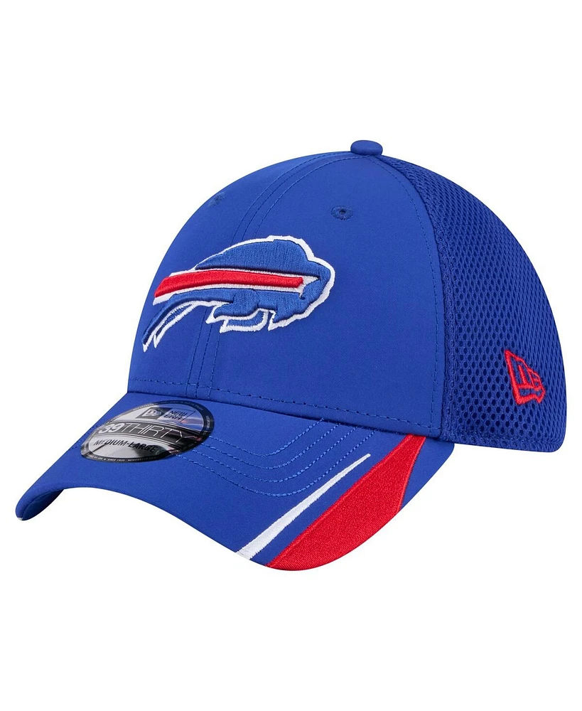 New Era Men's Royal Buffalo Bills Game Day Linear 39THIRTY Flex Hat