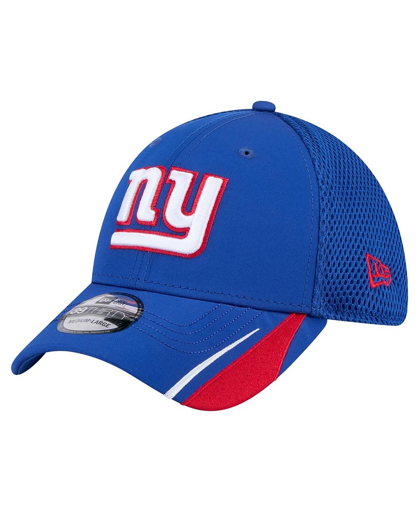 New Era Men's Royal York Giants Game Day Linear 39THIRTY Flex Hat