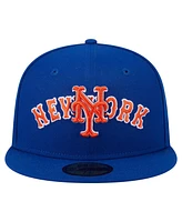 New Era Men's Royal York Mets Overlap 59FIFTY Fitted Hat