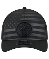 New Era Men's Black Minnesota Timberwolves Game Day Flag A-Frame 9FORTY Adjustable Hat