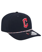 New Era Men's Navy Cleveland Guardians Multi-Rope 9SEVENTY Stretch-Snap Hat