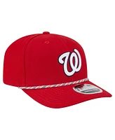 New Era Men's Red Washington Nationals Multi-Rope 9SEVENTY Stretch-Snap Hat